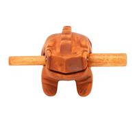LICAEVEY Wood Frog Guiro Rasp Solid Wood Carved Percussion | Suono gracchiante realizzato a mano, decorazione per l\'home office, statuetta Feng Shui, giocattolo musicale, corpo in