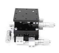 LICAEVEY XYZ Piattaforma Lineare Manuale a 3 Assi Piattaforma di Rifinitura Regolabile Tavolo Scorrevole con Carico Forte 60 X 60 Mm per Misurazione Sperimentale Ottica