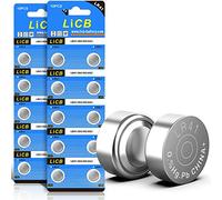 LiCB - 20 batterie a bottone LR41, AG3 SR41W 392, 1,5 V, batteria alcalina, tempo di conservazione fino a 3 anni
