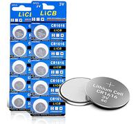 LiCB CR1616 Batteria Bottone al litio 3V, confezione da 10