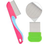 Lice Comb, Nit Comb, Metal & Plastic, Extra Fine, Safely Removes Lice from Baby, Children, Adults & Pets Nice processing