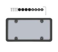 License Frame, Plate Cover, Car Accessory, Rustproof Protector, 12.6x6.38 Inches Standard Fit Design, Black Color, for Front Rear Installation, Travel Use, Road Trip, Family Vehicle Commuting