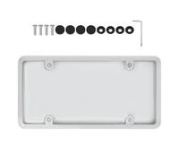 License Frame, Plate Cover, Car Accessory, Rustproof Protector, 12.6x6.38 Inches Standard Fit Design, Black Color, for Front Rear Installation, Travel Use, Road Trip, Family Vehicle Commuting