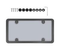 License Frame, Plate Cover, Car Accessory, Rustproof Protector, 12.6x6.38 Inches Standard Fit Design, Black Color, for Front Rear Installation, Travel Use, Road Trip, Family Vehicle Commuting