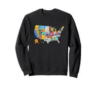 License Plate American Flag US Map Art American Map Shirt Felpa