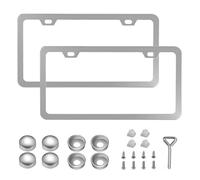 License Plate Holder - Matte Anti-Slip Frame | Front and Rear License Plate Frames for Trucks, SUV, RVs, and Cars, Matte Finish, Ideal for Commuting, Touring, Daily Driving, Family Outings, S