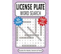 License Plate Word Search Puzzle Book: License Plate Numbers Word Searches with Easy to Read Print | 6x9 inches, 110 pages | 50+ Puzzles … Gift for Vacation, Holiday and Relaxing
