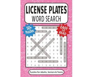 License Plates Word Search Puzzle Book: Word Searches with Easy to Read Print featuring License Plate Numbers | 6x9 inches, 110 pages | 50+ Puzzles … ... Traveling, Holidays, Christmas and Leisure