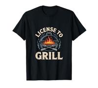 License To Grill BBQ Lover Design divertente regalo papà papà Maglietta