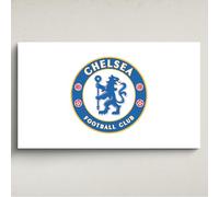 Licensed Décor Chelsea FC - Decorazione artistica da parete in acrilico, grande, 130 x 80 cm, stemma su sfondo bianco