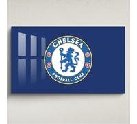 Licensed Décor Chelsea FC - Decorazione da parete in acrilico, misura media, 100 x 60 cm, stemma su sfondo blu scuro