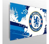 Licensed Décor Chelsea FC - Testiera per letto matrimoniale, 150 cm (larghezza) x 75 cm (altezza), con stemma colorato sulla grafica Splash