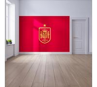 Licensed Décor Decorazione da parete con licenza ufficiale della Federcalcio spagnola (RFEF), misura media, 185 cm (altezza) x 100 cm (larghezza), distintivo giallo