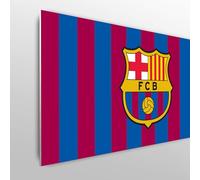 Licensed Décor FC Barcelona - Testiera per letto matrimoniale, 150 cm (larghezza) x 75 cm (altezza), con stemma a colori, rosso e blu