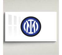 Licensed Décor FC Internazionale Milano - Decorazione da parete in acrilico, motivo: stemma su sfondo bianco, misura media, 100 x 60 cm
