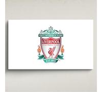 Licensed Décor Liverpool FC - Stampa artistica da parete in acrilico, grande, 130 x 80 cm (larghezza x altezza), con stemma a colori su sfondo bianco