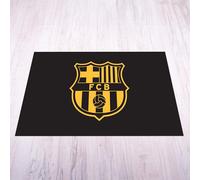 Licensed Décor Tappetino FC Barcelona - Medio (125 cm (larghezza) x 100 cm (altezza) - Stemma giallo su nero