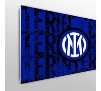 Licensed Décor Testiera per letto singolo FC Internazionale Milano, regolabile, 100 cm (larghezza) x 75 cm (altezza), con stemma a strati, prodotto con licenza ufficiale