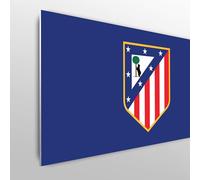 Licensed Décor Testiera singola regolabile Atlético de Madrid, 100 cm (larghezza) x 75 cm (altezza), stemma colorato su marca, blu