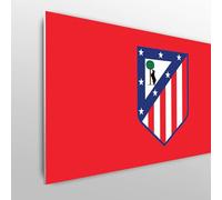 Licensed Décor Testiera singola regolabile Atlético de Madrid, 100 cm (larghezza) x 75 cm (altezza), stemma colorato su marca, rosso