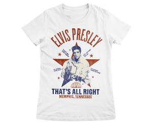 Licensed Elvis Presley Elvis Prsley T-Shirt Donna Con Scollo Rotondo Bianco