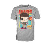 Licenza ufficiale 100% cotone grigio Seinfeld Kramer Pretzel Funko Pop Tee