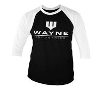 Licenza Ufficiale Batman - Wayne Industrie Logo Baseball 3/4 Maniche T-Shirt