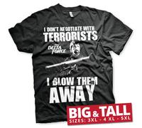 Licenza Ufficiale Chuck Norris - I Gonfiabile Terroristi 3XL,4XL,5XL T-Shirt