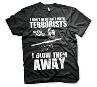 Licenza Ufficiale Chuck Norris - I Gonfiabile Terroristi Away Uomo T-SHIRT S-XXL