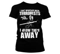 Licenza Ufficiale Chuck Norris - I Gonfiabile Terroristi Donna T-Shirt UK - XXL