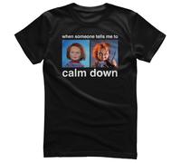 Licenza Ufficiale Chucky - When Someone Tells Me To Calm Down Maglietta Uomo