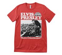 Licenza Ufficiale Elvis Presley - Heartbreaker Maglietta Uomo