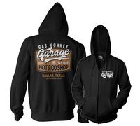 Licenza Ufficiale Gas Monkey Garage - Arrugginito Hot Rod Felpa con Cappuccio