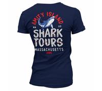 Licenza Ufficiale JAWS - Amity Island Shark Tours Donna T-SHIRT S-XXL Taglie