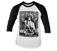 Licenza Ufficiale Jimi Hendrix - Bold Come Love Baseball Maniche