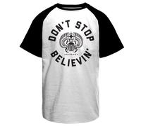 Licenza Ufficiale Journey - Don'T Stop Believin' Cerchio Baseball T-Shirt