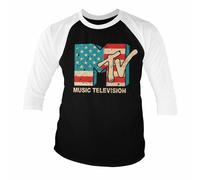 Licenza Ufficiale MTV Affliggere Usa-Flag Baseball 3/4 Maniche T-SHIRT S-XXL
