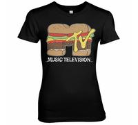 Licenza Ufficiale MTV Hamburger Donna T-SHIRT S-XXL Taglie