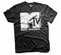 Licenza Ufficiale MTV Incrinato Logo Uomo T-SHIRT S-XXL Taglie