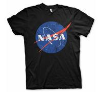Licenza Ufficiale NASA Lavato Insegna Uomo T-SHIRT S-XXL Taglie