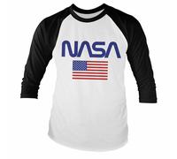 Licenza Ufficiale NASA - Vecchio Glory Baseball Manica Lunga T-SHIRT S-XXL