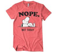 Licenza Ufficiale Peanuts - Nope Non Oggi Maglietta Uomo