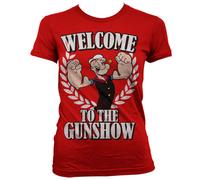 Licenza Ufficiale Popeye - Welcome To The Gunshow Donna T-SHIRT S-XXL Taglie