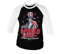 Licenza Ufficiale ROCKY - Apollo Creed 3/4 Baseball Manica T-SHIRT S-XXL Taglie