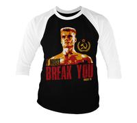 Licenza Ufficiale ROCKY - I Must Rottura Voi 3/4 Baseball Manica T-SHIRT S-XXL