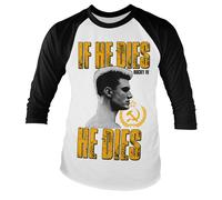 Licenza Ufficiale Rocky- Se Egli Dies,Dies Manica Lunga Baseball MAGLIETTA S-XXL