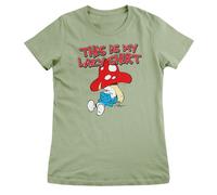 Licenza Ufficiale Smurfs - The This Is My Pigro Camicia Donna T-Shirt