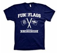 Big Bang Theory The Fun with Flags T-Shirt Blu Navy M