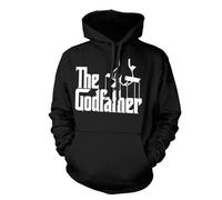 Licenza Ufficiale The Godfather Logo Big & Alto 3XL,4XL,5XL Felpa con Cappuccio