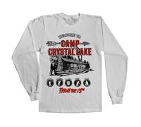 Licenza Ufficiale Venerdì Il 13th- Camp Crystal Lake Manica Lunga T-SHIRT S-XXL